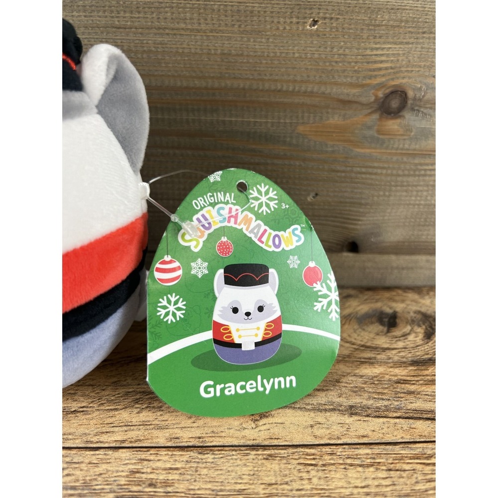 Squishmallows Gracelynn 5" Plush Nutcracker Christmas Holiday Arctic Fox Winter - Picture 3 of 6